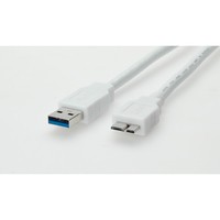 Cavo Usb 3.0 Connettori Usb A - Micro Usb "B" Mt. 3 Colore Bianco
