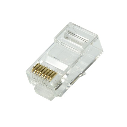 Confezione 50 Pezzi Plug Rj45 8 Poli  Cat 6A Per Cavo Solido E Flessibile Con Guidacavi Interno Estraibile