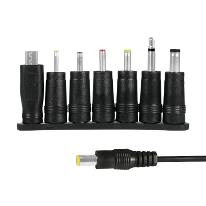 Alimentatore Universale 3-12 Volt 24 Watt Con 7 Connettori Intercambiabili
