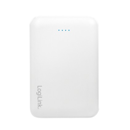 *Batteria Portatile Per Smartphone E Tablet 5000 Mah Con Due Porte Usb Bianca