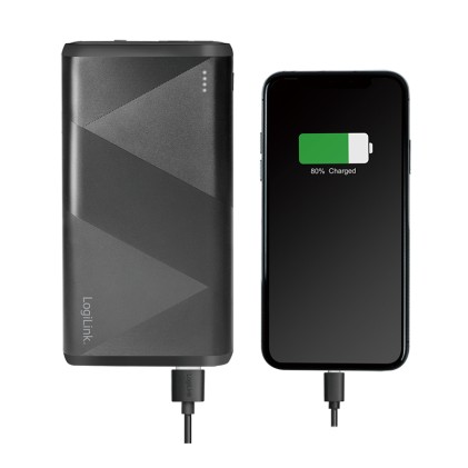 Power Bank 10000 Mah, Con 1X Usb-A Qc 3.0 & 1X Usb-C Pd 2.0