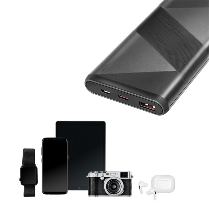 Power Bank 10000 Mah, Con 1X Usb-A Qc 3.0 & 1X Usb-C Pd 2.0