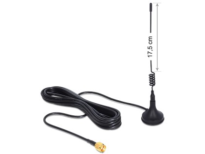 ANTENNA GSM / UMTS SMA 3 DBI OMNIDIREZIONALE CON BASE MAGNETICA