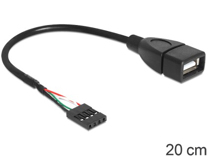 Cavo Usb 2.0 Connettore Femmina - 4 Pin Per Piastra Madre Cm. 20