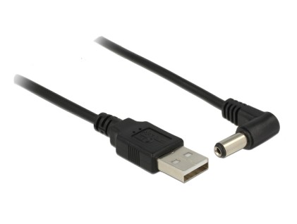 Cavo Di Alimentazione Usb Dc 5,5 X 2,10Mm 90° 1,5 Mt