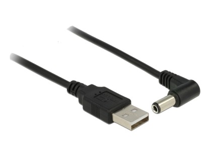 Cavo Di Alimentazione Usb Dc 5,5 X 2,50Mm 90° 1,5 Mt