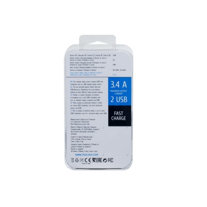 Caricabatterie Da Rete Con 2 Porte Usb-A 3.4A