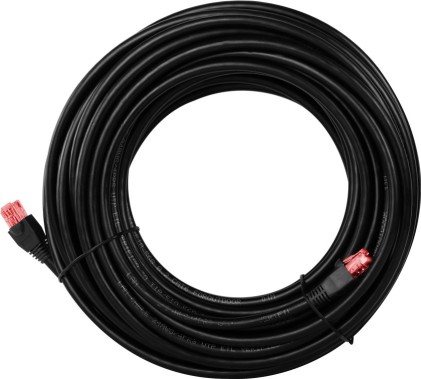 Cavo Di Rete Da Esterno Cat 6 U/Utp Colore Nero Mt 30