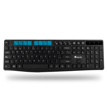 NGS Allure Kit, AZERTY, FR tastiera Mouse incluso RF Wireless Francese Nero