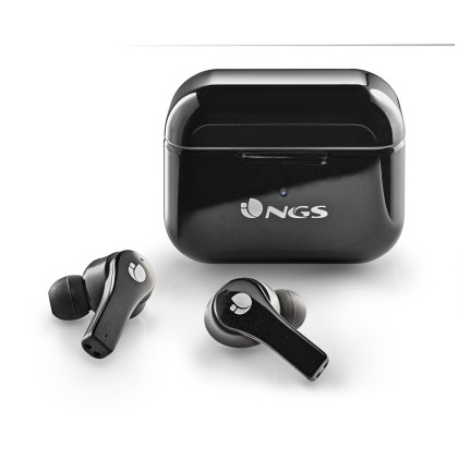 Ngs Auricolari Stereo Bluetooth 5.1 Artica Bloom + Base Di Ricarica + Touch Sensor + Vivavoce Black