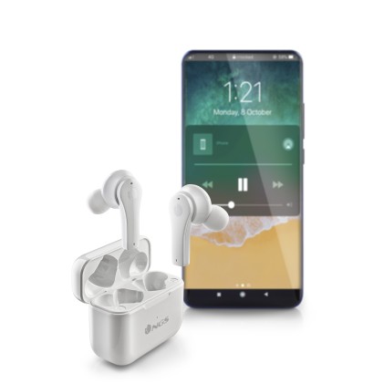 NGS ARTICA BLOOM Auricolare Cablato In-ear Musica e Chiamate Bluetooth Bianco
