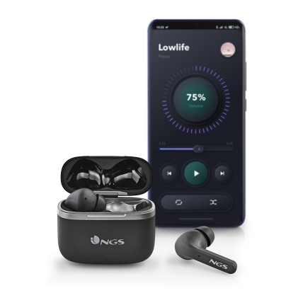 NGS ARTICA CROWN Cuffie Wireless In-ear Musica e Chiamate Bluetooth Nero