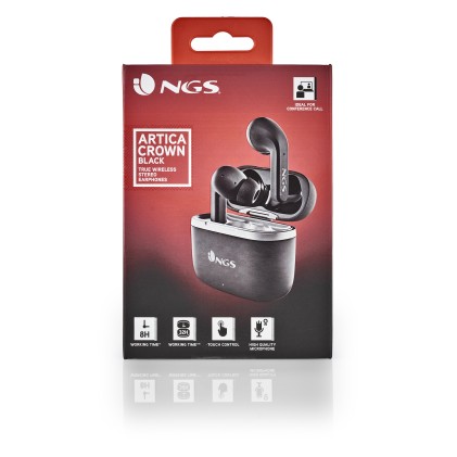 NGS ARTICA CROWN Cuffie Wireless In-ear Musica e Chiamate Bluetooth Nero