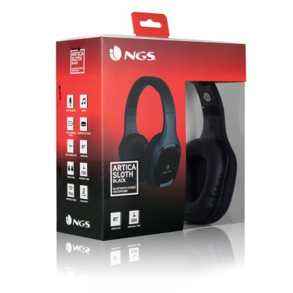 NGS Artica Sloth Auricolare Con cavo e senza cavo A Padiglione Musica e Chiamate Bluetooth Nero