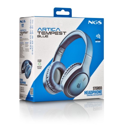 NGS Artica Tempest Blue Auricolare Con cavo e senza cavo A Padiglione Musica e Chiamate USB tipo-C Bluetooth Blu
