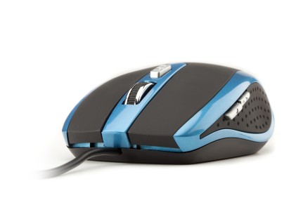Ngs Mouse Ottico Usb 800-1600Dpi 6 Tasti + Rotella Rivestimento In Gomma Colore Nero Blu