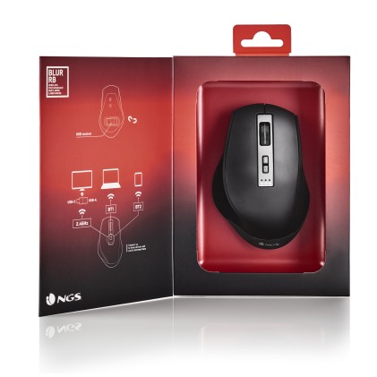 NGS BLUR-RB mouse Mano destra Bluetooth + USB Type-A 3200 DPI