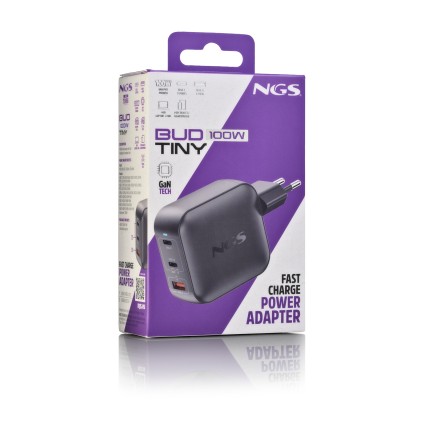NGS NGS-ACCESORIOS-0289 Caricabatterie per dispositivi mobili Universale Nero AC Ricarica rapida Interno