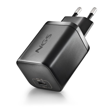 Ngs Bud 65W-Ac: Pack Caricatore Da Parete Usb-C Con Tecnologia Gan Da 65W + Cavo Usb-C Da 1,5 M + 4