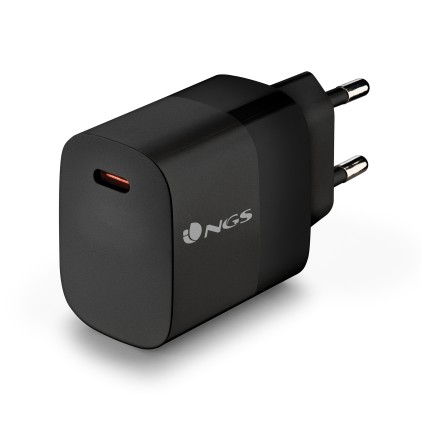 Ngs Caricatore Da Parete Ultraveloce Da 20W Usb-C Type C, Nero