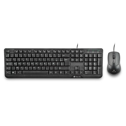 NGS Cocoa Kit, AZERTY, FR tastiera Mouse incluso USB Francese Nero