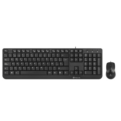 NGS Cocoa Kit, QWERTY, PT tastiera Mouse incluso USB Portoghese Nero