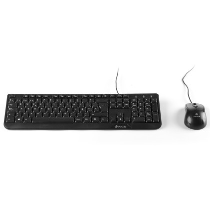 NGS Cocoa Kit, QWERTY, PT tastiera Mouse incluso USB Portoghese Nero
