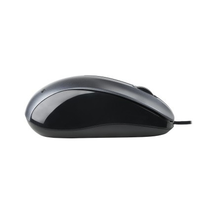 NGS Crew Mouse USB 1200 dpi - 3 pulsanti - Uso ambidestro - Cavo da 1,30 m - Grigio/Nero
