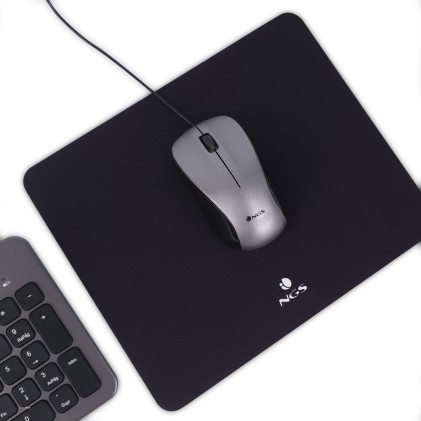 NGS Crew Mouse USB 1200 dpi - 3 pulsanti - Uso ambidestro - Cavo da 1,30 m - Grigio/Nero