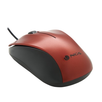 Ngs Mouse Ottico 1200 Dpi Con Filo Rosso