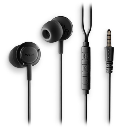 NGS CROSS DRIFT BLACK Auricolare Cablato In-ear Musica e Chiamate Nero