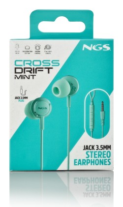 NGS CROSS DRIFT MINT Auricolare Cablato In-ear Musica e Chiamate Colore menta