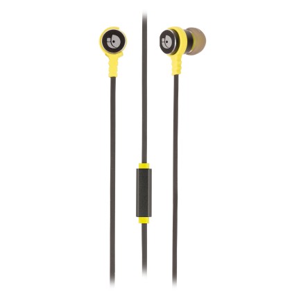 NGS Cross Rally Auricolare Cablato In-ear Musica e Chiamate Nero, Giallo