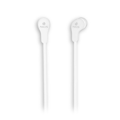 NGS Cross Skip Cuffie Cablato In-ear Musica e Chiamate Bianco