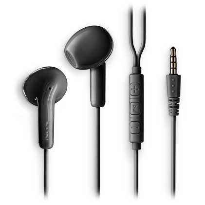 Ngs Cross Flip Black: Cuffie Intrauricolari Con Microfono E Controllo Del Volume. Pulsante Multifunz