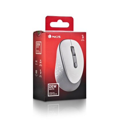 Ngs Mouse Wireless Bianco 2 Pulsanti E Rotella Di Scorrimento