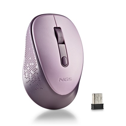 Ngs Mouse Wireless Lilla 2 Pulsanti E Rotella Di Scorrimento