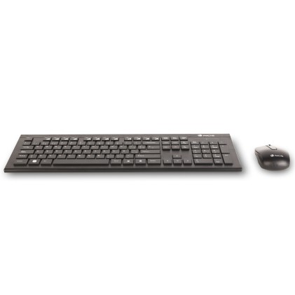 NGS Dragonfly Kit, QWERTY, ES tastiera Mouse incluso RF Wireless Spagnolo Nero