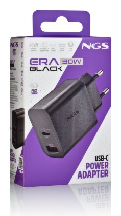 NGS ERA 30W BLACK Universale Nero AC Ricarica rapida Interno