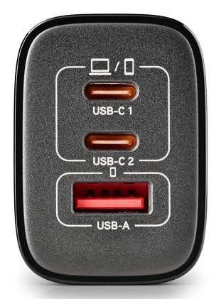 Ngs Era 65W: Caricatore Gan Da Parete Universale Da 65W Con 3 Porte: 2X Usb-C + Usb-A