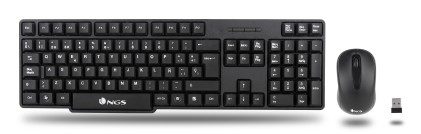NGS EUPHORIA KIT tastiera Mouse incluso RF Wireless QWERTY Inglese Nero
