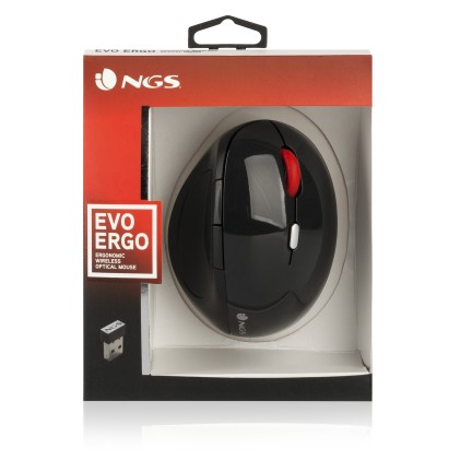 Ngs Mouse Wireless Ergonomico Lucido