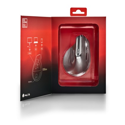 NGS EVO KARMA mouse Mano destra RF senza fili + Bluetooth Ottico 3200 DPI