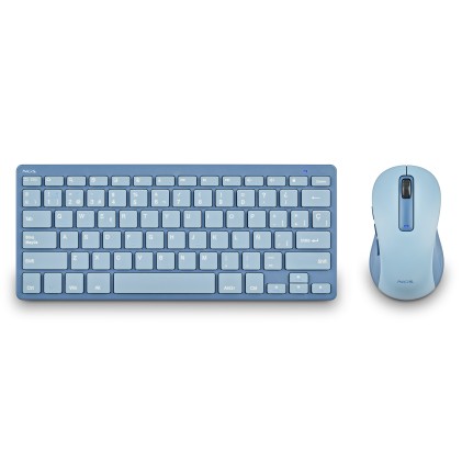 NGS FANTASY (QUERTY, ES) tastiera Mouse incluso Universale RF senza fili + Bluetooth QWERTY Spagnolo Blu