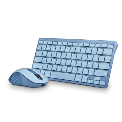 NGS FANTASY (QUERTY, ES) tastiera Mouse incluso Universale RF senza fili + Bluetooth QWERTY Spagnolo Blu