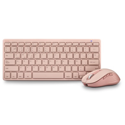 NGS FANTASY (QUERTY, ES) tastiera Mouse incluso Universale RF senza fili + Bluetooth QWERTY Spagnolo Rosa