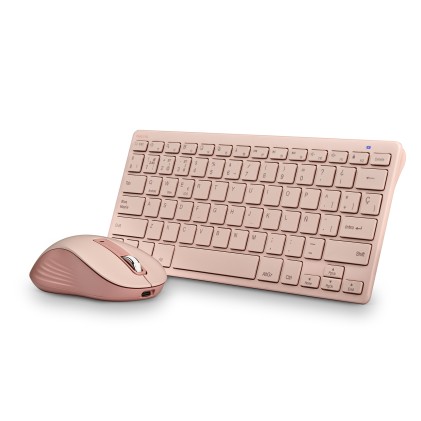 NGS FANTASY (QUERTY, ES) tastiera Mouse incluso Universale RF senza fili + Bluetooth QWERTY Spagnolo Rosa