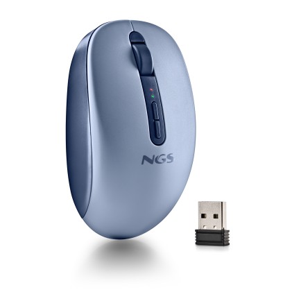 NGS FOG DUAL BLUE mouse Universale Ambidestro RF senza fili + Bluetooth 1600 DPI