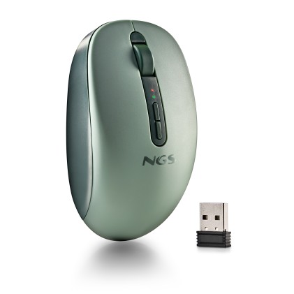 NGS FOG DUAL GREEN mouse Universale Ambidestro RF senza fili + Bluetooth 1600 DPI