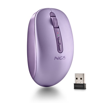NGS FOG DUAL PURPLE mouse Universale Ambidestro RF senza fili + Bluetooth 1600 DPI